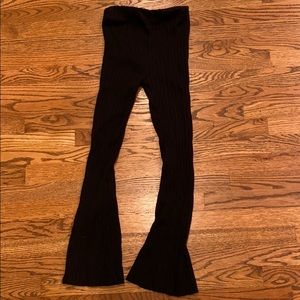 Urban Outfitter black ribbed flare pants